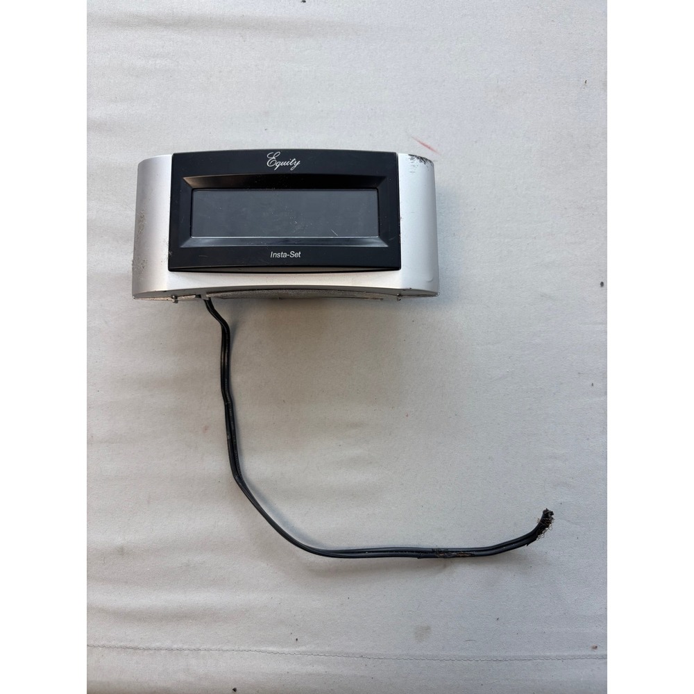 Equity Insta-Set Digital Alarm Clock Model 40010 Silver Black For Parts Repair